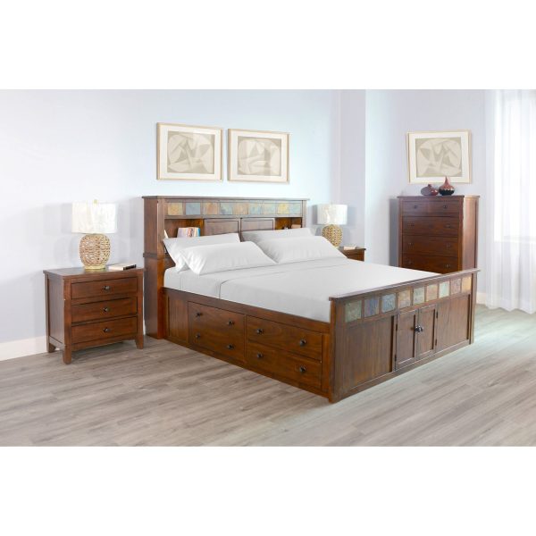 Sante Fe Bookcase Captains 4 Piece Room Group